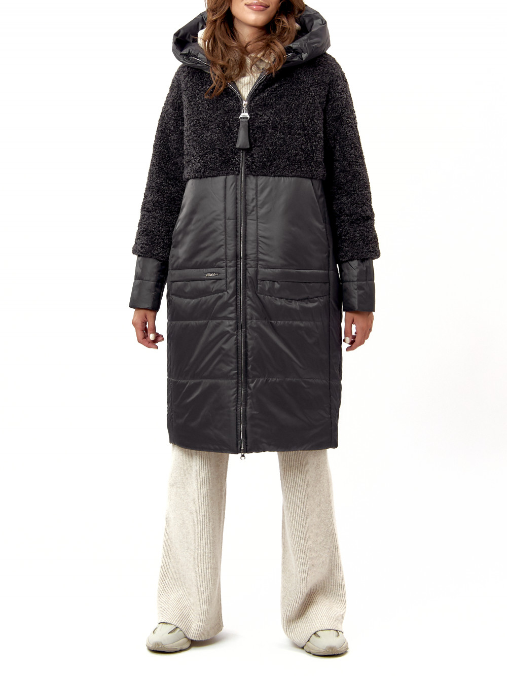 

Пальто женское AD11210 серое XXL, AD11210