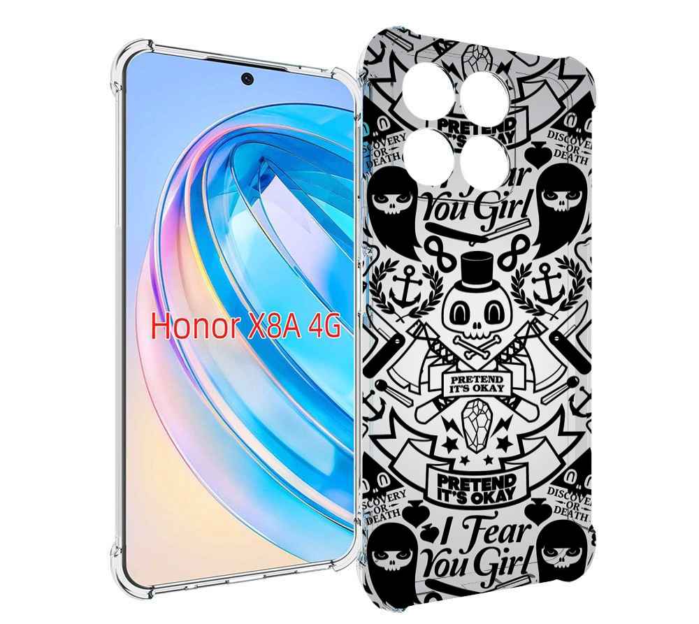

Чехол MyPads готический-принт для Honor X8a, Tocco