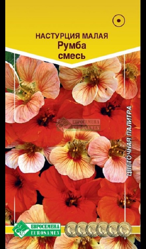 

Семена цветов Евросемена Настурция малая Румба, смесь 31410 1 шт.
