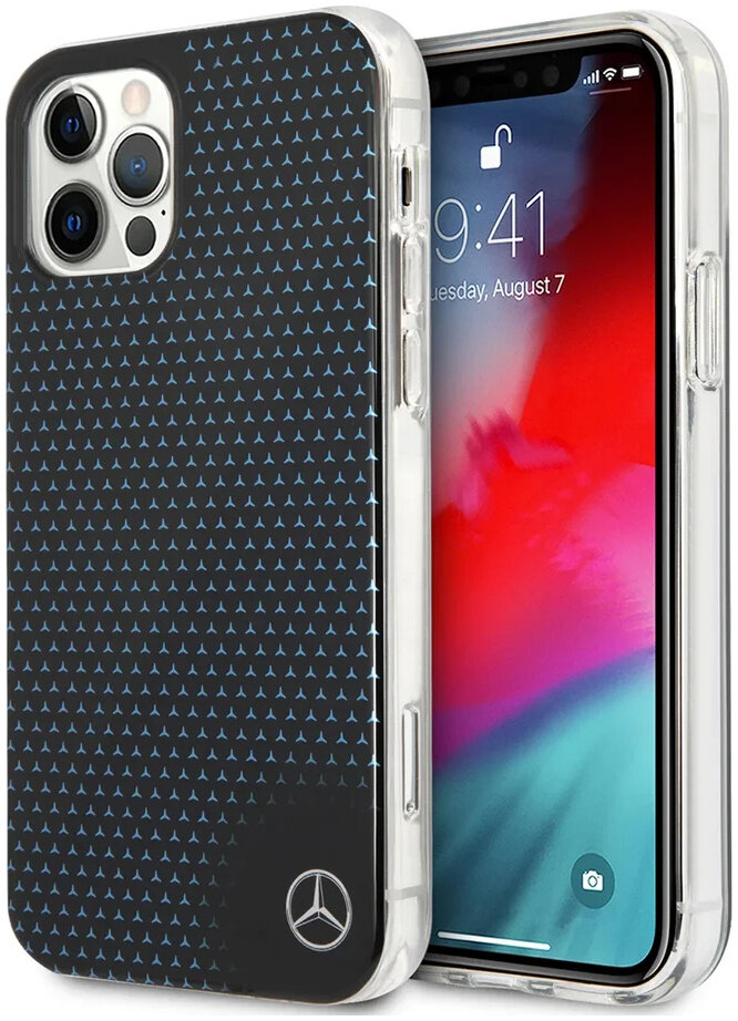 фото Чехол cg mobile mercedes pc/tpu black stars hard для iphone 12 pro max синий