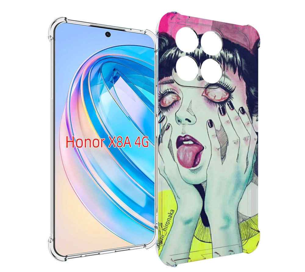 

Чехол MyPads девушка без зрачков для Honor X8a, Tocco
