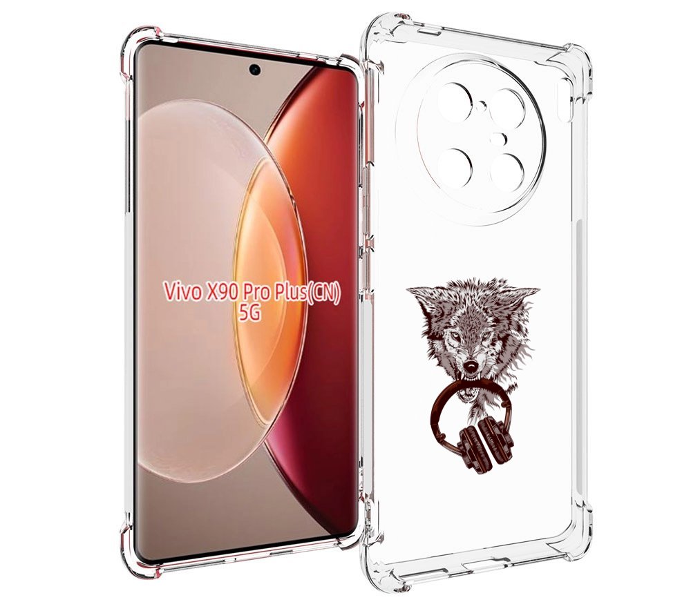 

Чехол MyPads дикий волк для Vivo X90 Pro Plus, Прозрачный, Tocco