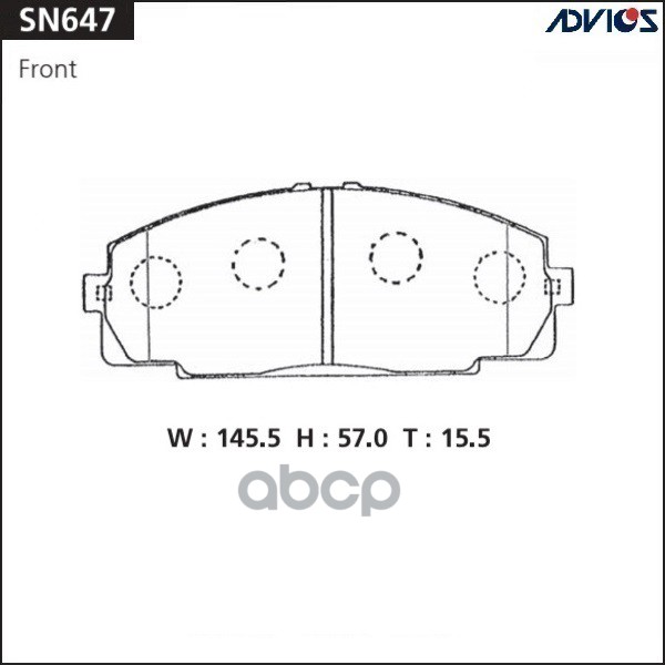 

Тормозные колодки ADVICS дисковые sn647