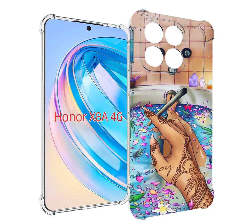

Чехол MyPads девушка в ванне женский для Honor X8a, Tocco