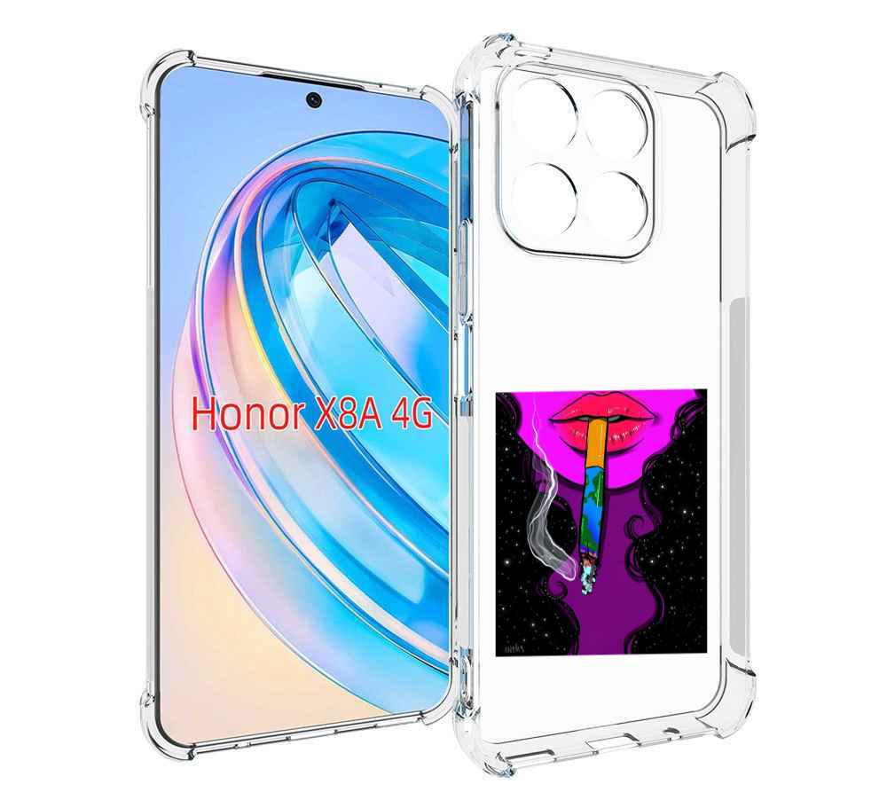 

Чехол MyPads девушка курит землю женский для Honor X8a, Tocco