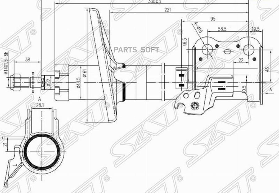 

Стойка передняя toyota carina/caldina/corona 92-02 lh SAT ST4852029205