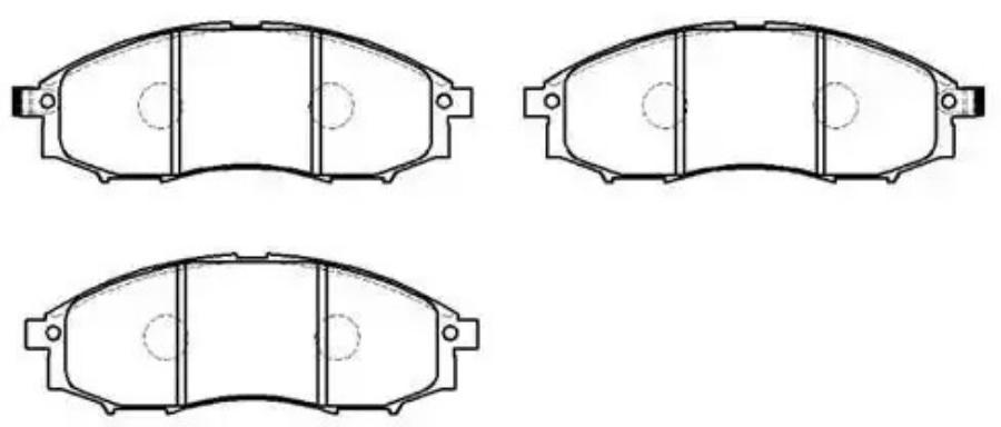 Колодки тормозные дисковые nissan: d22 03-, frontier 03-, xterra 00-
