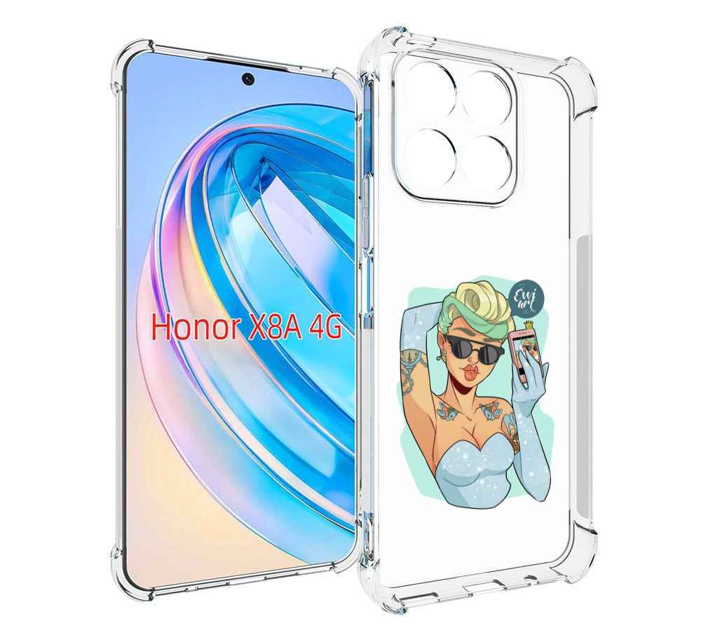 

Чехол MyPads девушка с короткой стрижкой женский для Honor X8a, Tocco