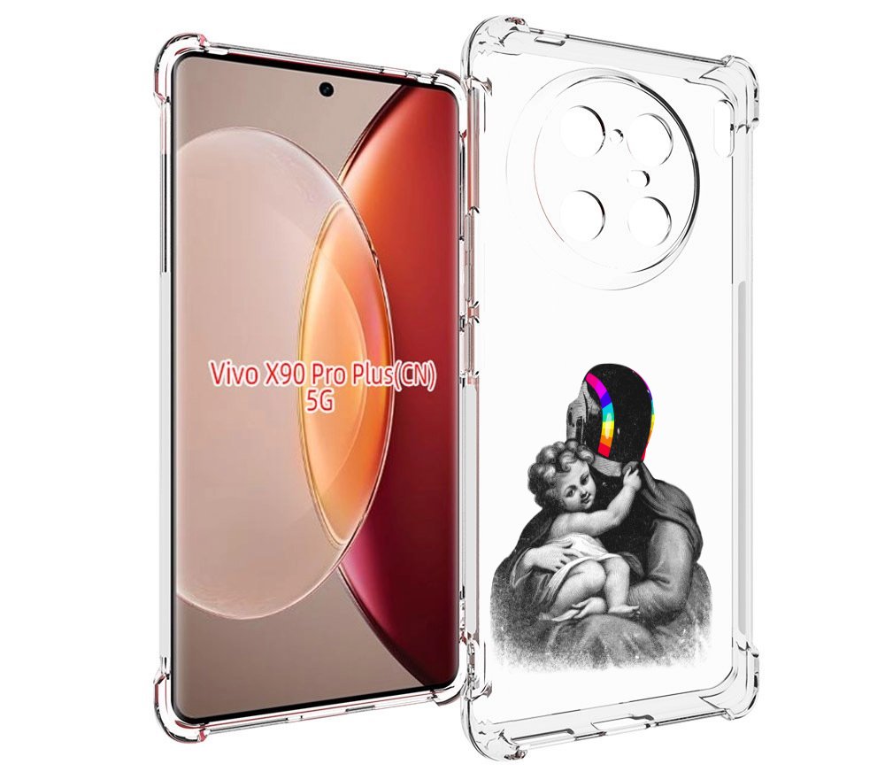 

Чехол MyPads защитник в шлеме для Vivo X90 Pro Plus, Прозрачный, Tocco