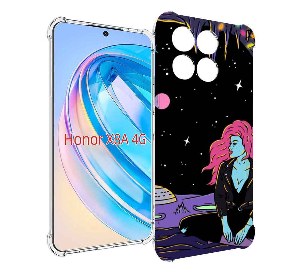

Чехол MyPads девушка с красными волосами в космосе женский для Honor X8a, Tocco