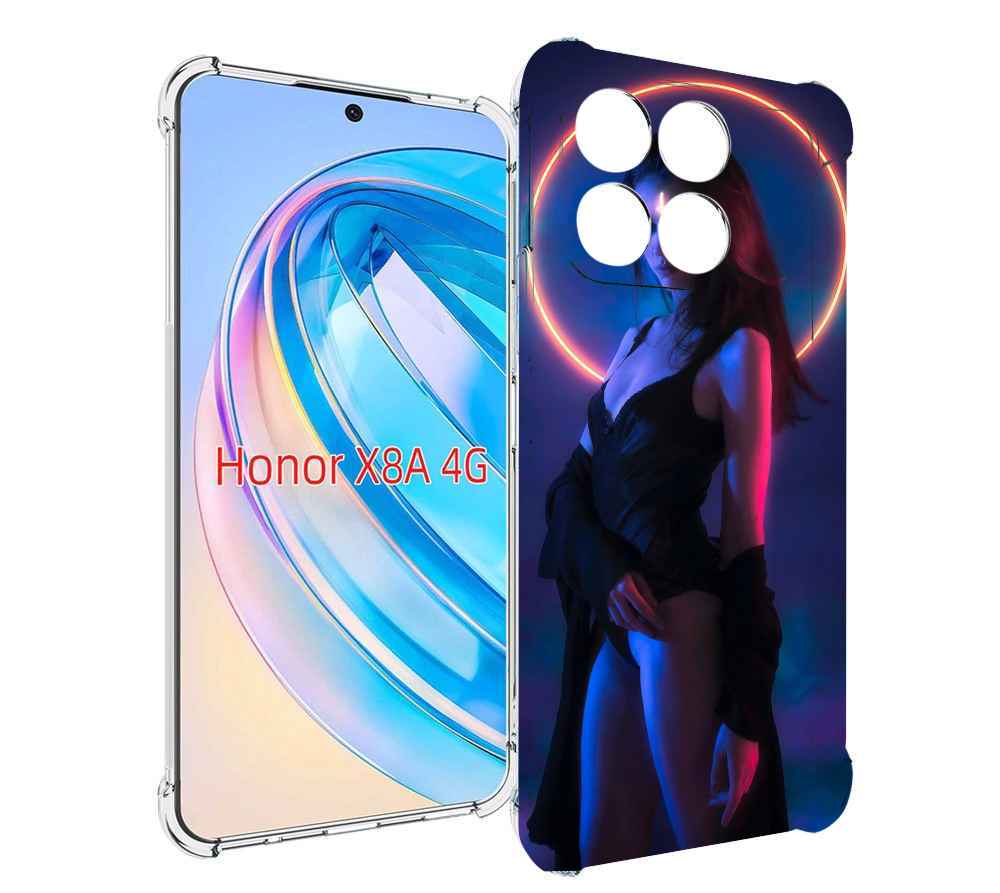 

Чехол MyPads девушка с неоновым кругом женский для Honor X8a, Tocco