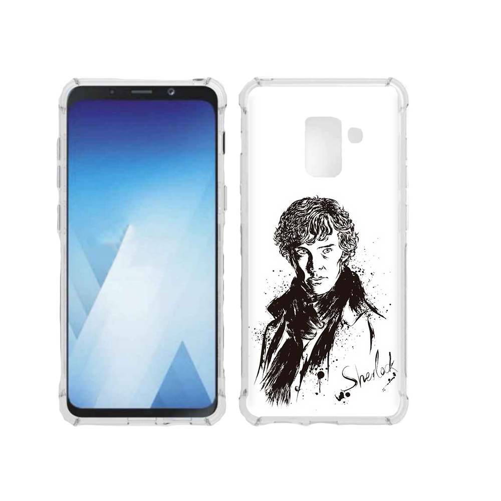 

Чехол MyPads Tocco для Samsung Galaxy A5 (2018) шерлок холмс портрет (PT95317.573.698), Прозрачный, Tocco