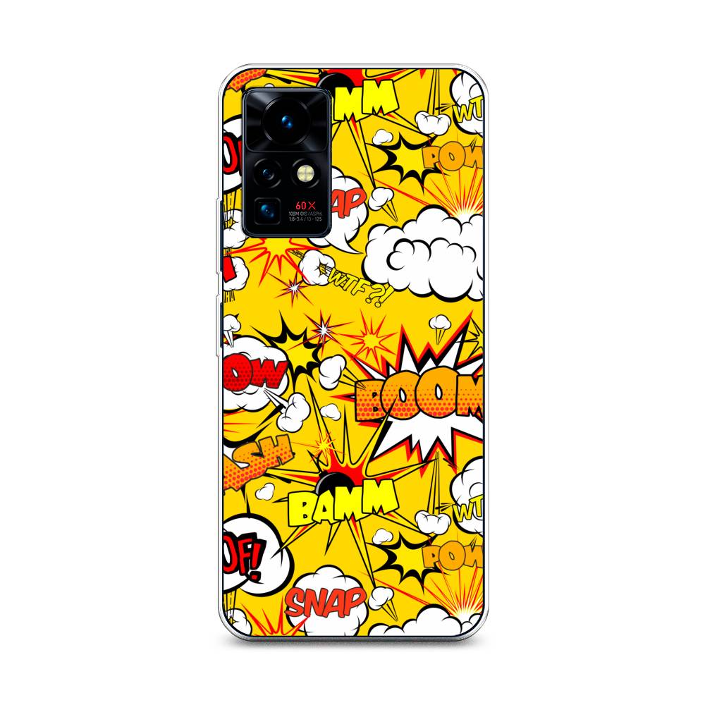 

Чехол на Infinix Zero X Pro "Поп Арт эффекты", Желтый;белый;оранжевый, 3101150-6