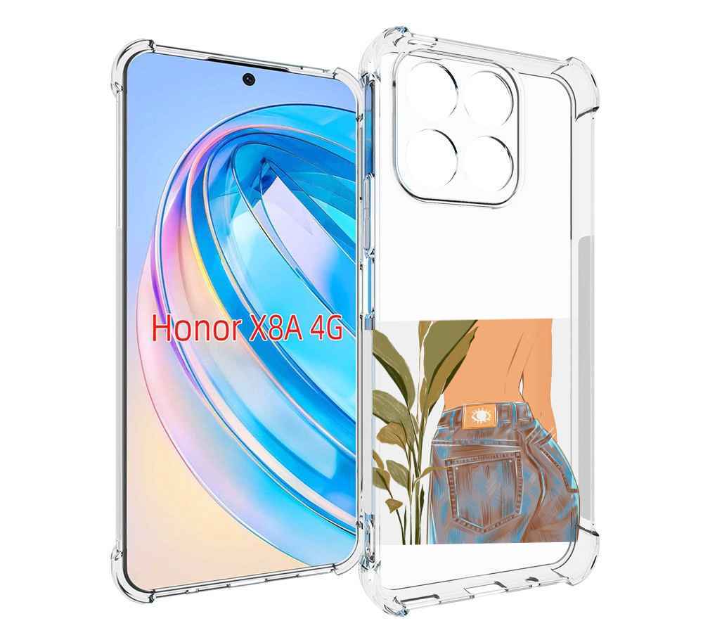 

Чехол MyPads девушка-в-джинсах для Honor X8a, Tocco