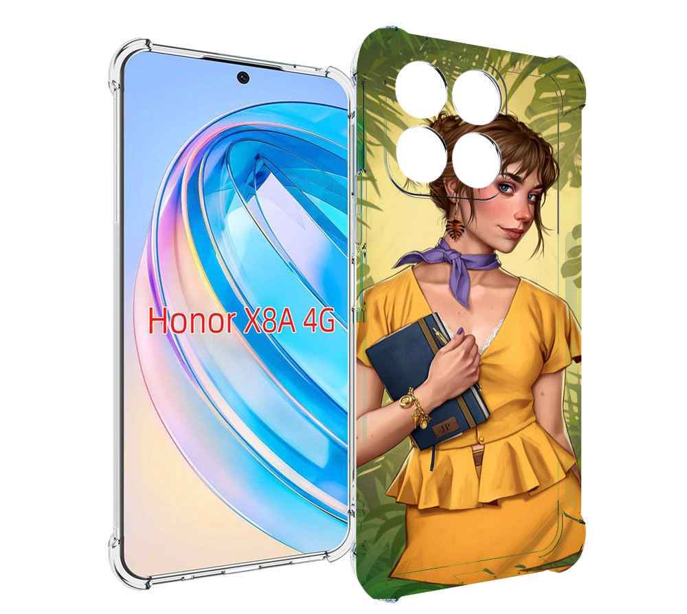 

Чехол MyPads девушка-в-зелени женский для Honor X8a, Tocco