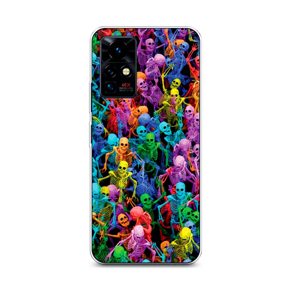 

Чехол на Infinix Zero X Pro "Вечеринка скелетов", Фиолетовый;желтый;оранжевый, 3101150-6