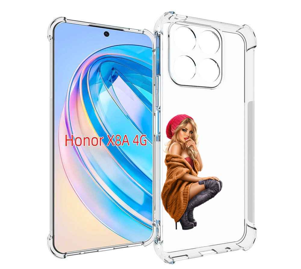 

Чехол MyPads девушка-в-коричневом-свитере для Honor X8a, Tocco