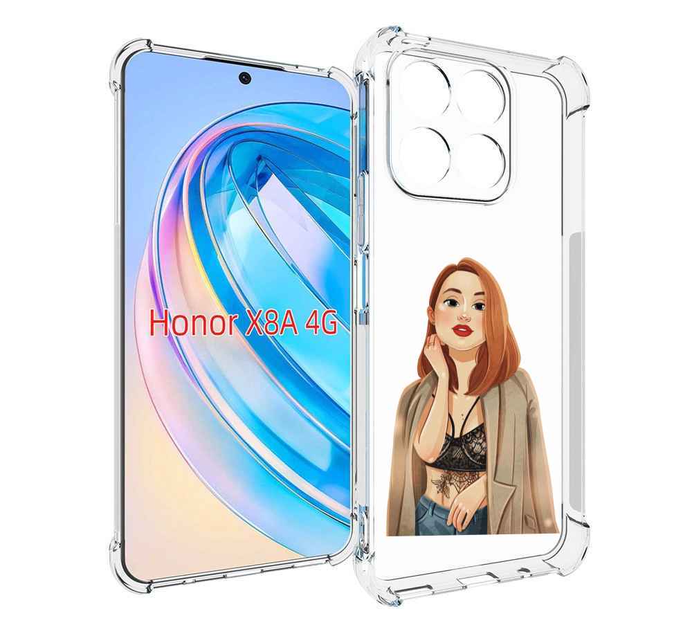 

Чехол MyPads девушка-в-кружевном-2 для Honor X8a, Tocco