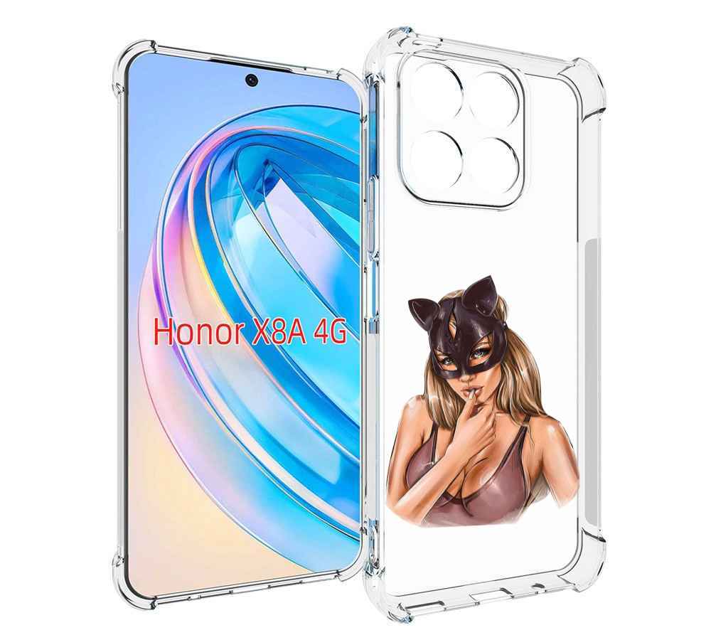 

Чехол MyPads девушка-в-купальнике-с-маской-кошки женский для Honor X8a, Tocco
