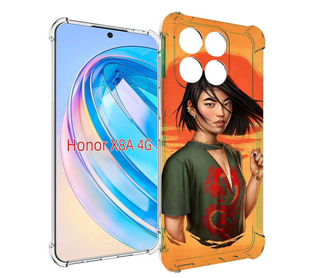 

Чехол MyPads девушка-в-оранжевом-фоне женский для Honor X8a, Tocco