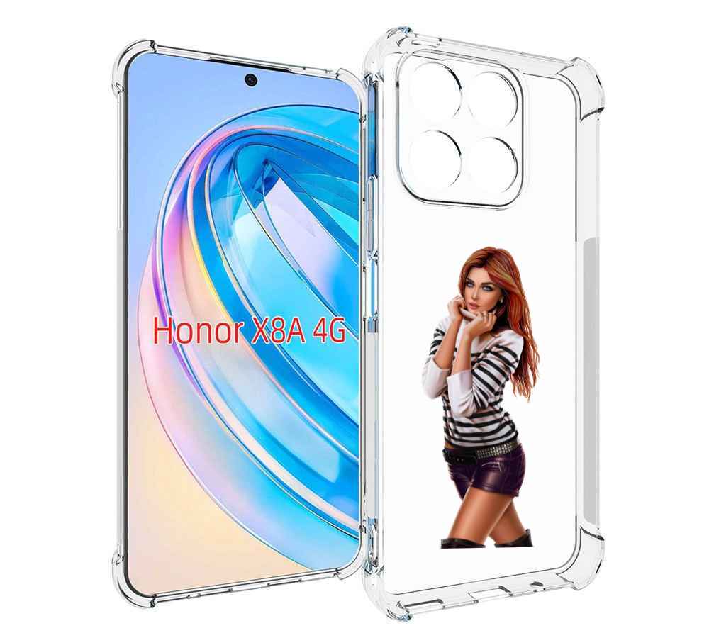

Чехол MyPads девушка-в-свитере-с-полоской для Honor X8a, Tocco