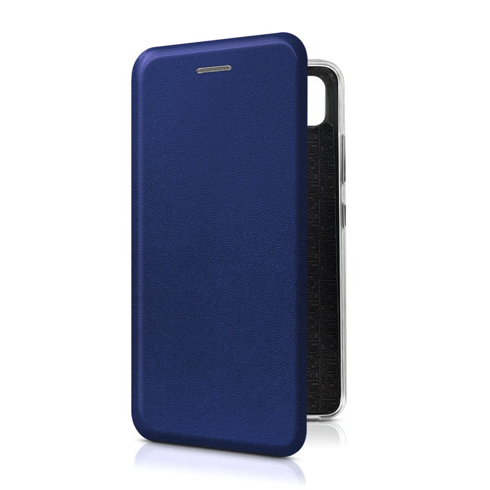 Чехол-книжка из кожи PU на Xiaomi Redmi 9C синий