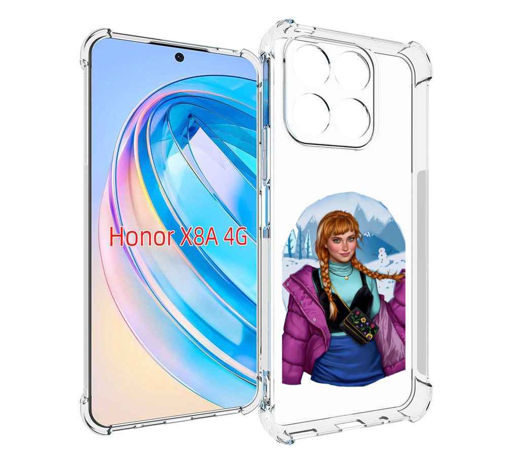 

Чехол MyPads девушка-в-фиолетовой-куртке женский для Honor X8a, Tocco