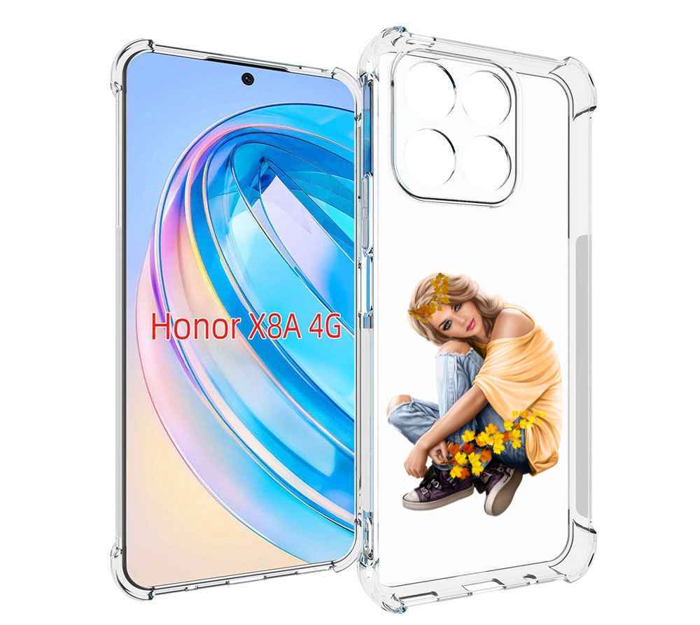 

Чехол MyPads девушка-в-цветочками женский для Honor X8a, Tocco