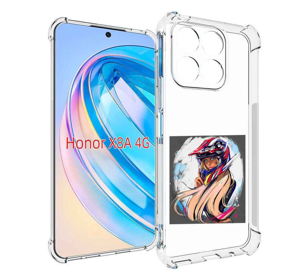

Чехол MyPads девушка-в-шлеме для Honor X8a, Tocco