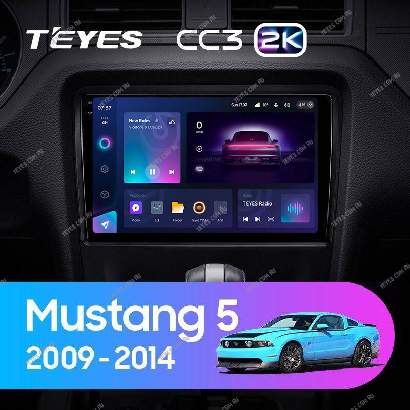 Штатная магнитола Teyes CC3 2K 360 6128 Ford Mustang 5 S-197 2009-2014 5880000₽