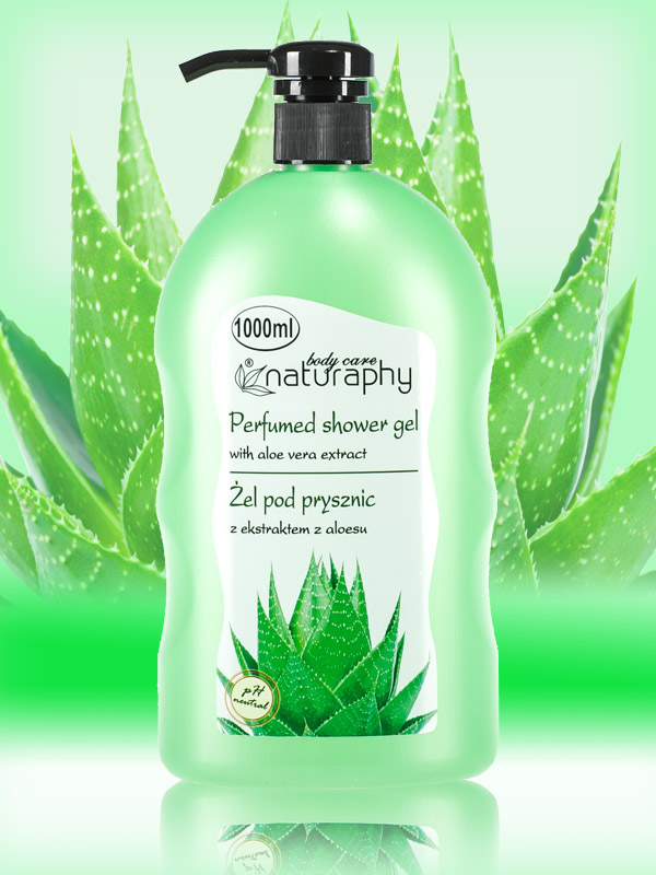 фото Гель для душа bluxcosmetics with aloe vera hair & body washes with pump naturaphy 1000 мл