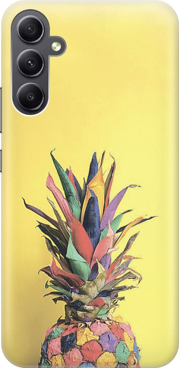 

Силиконовый чехол на Samsung Galaxy A34 5G "Ананас на желтом", Желтый;синий, 158708