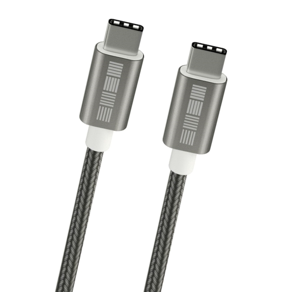 Кабель InterStep TypeC E-mark Chip USB 2.0 Silver 1м (IS-DC-TPCECUSNS-100B201)