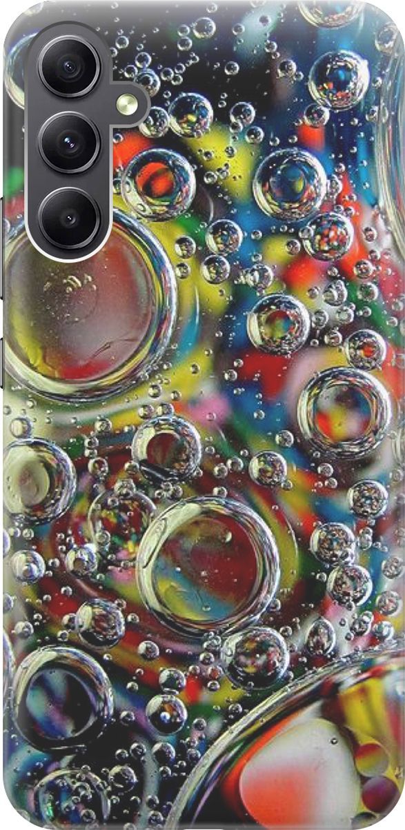 

Силиконовый чехол на Samsung Galaxy A34 5G "Маленькие пузырьки", Желтый;красный, 158706