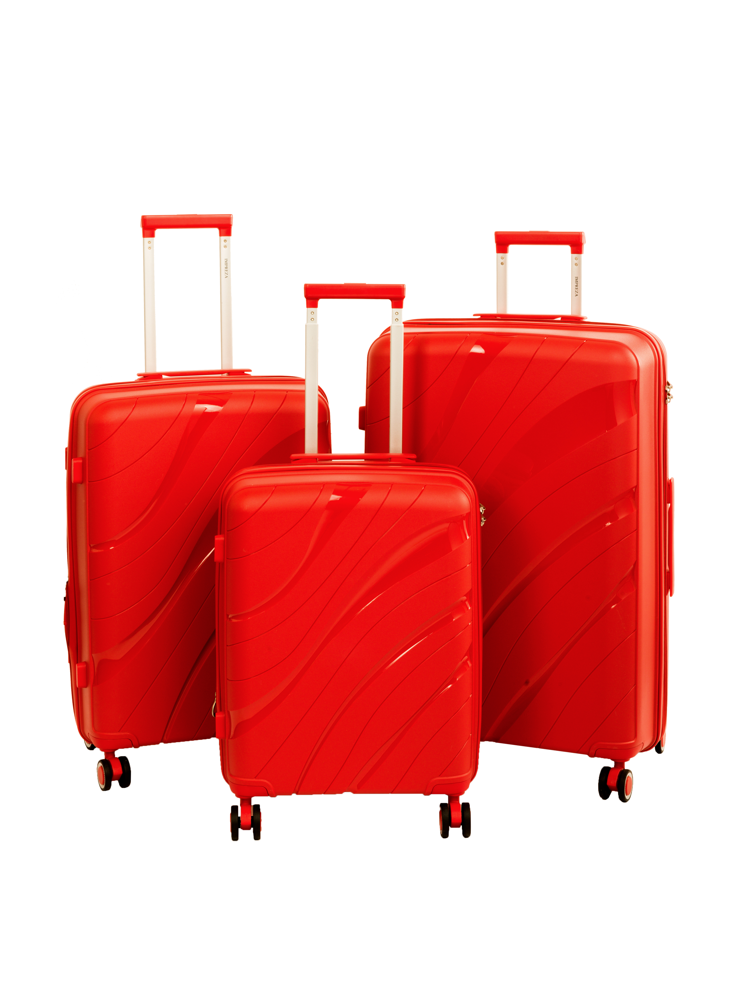 Комплект чемоданов женский Borsone Impreza A красный S/M/L