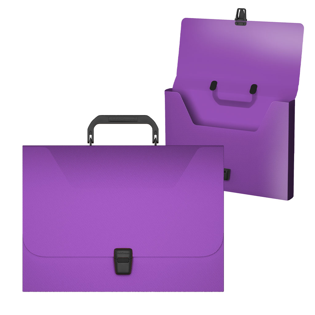 

Портфель пластиковый ErichKrause Diagonal Vivid, A4, фиолетовый (в пакете по 1шт.)