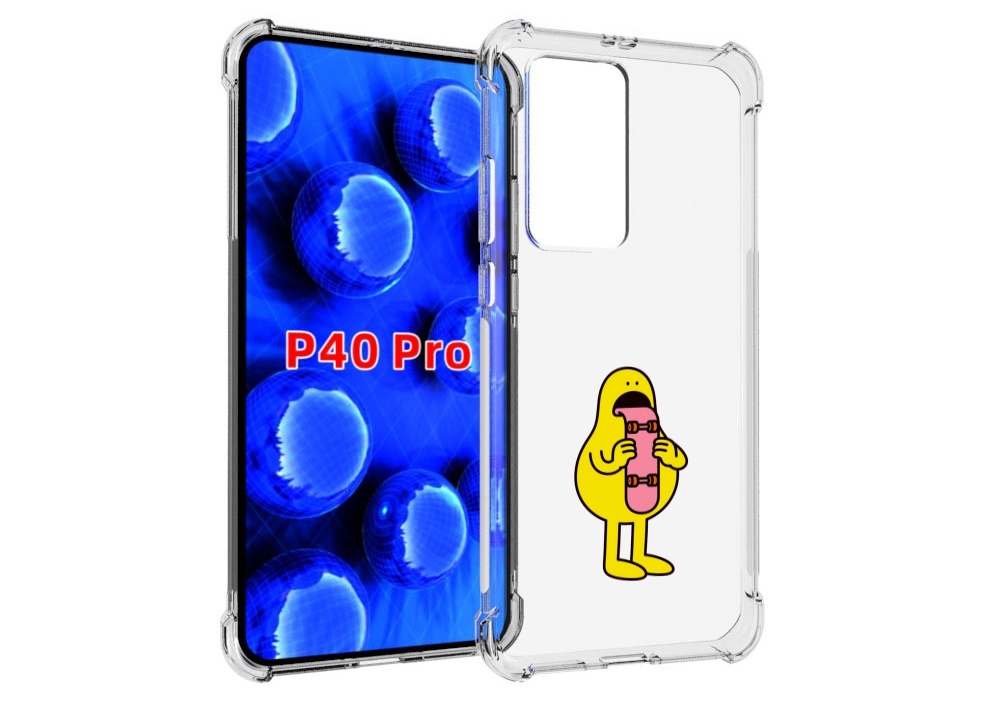 Чехол MyPads язычок скейтер для Huawei P40 Pro противоударный