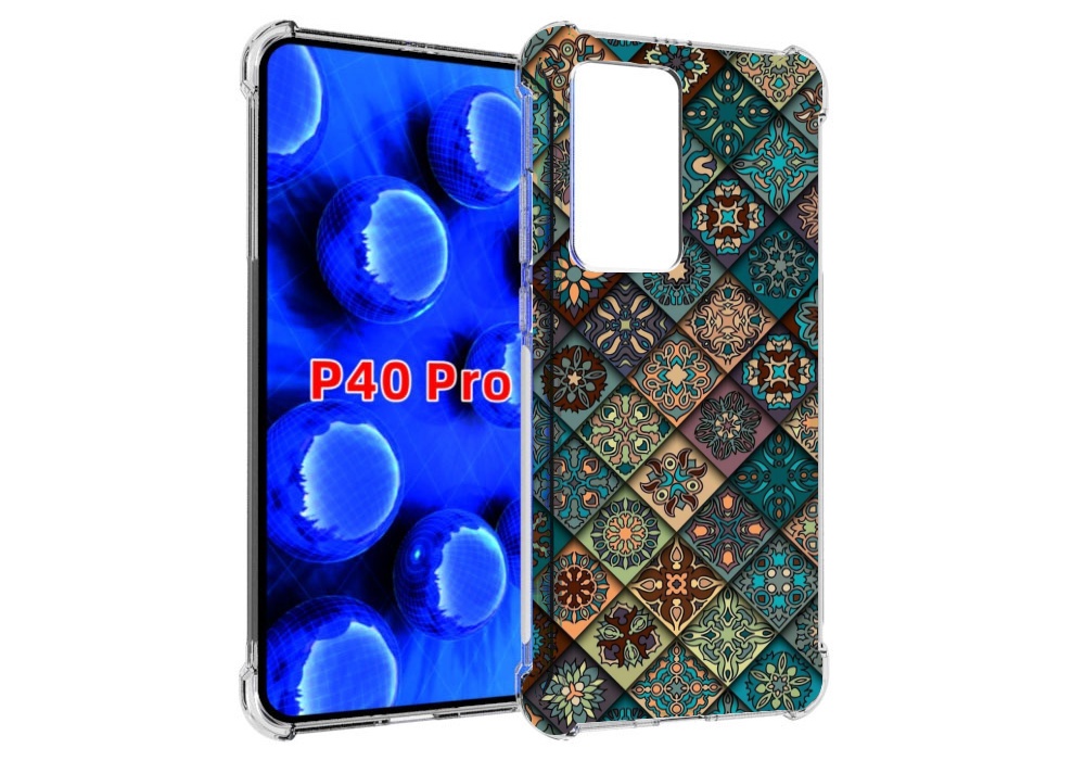 

Чехол MyPads ячейки с арнаментами для Huawei P40 Pro противоударный, Прозрачный, Tocco