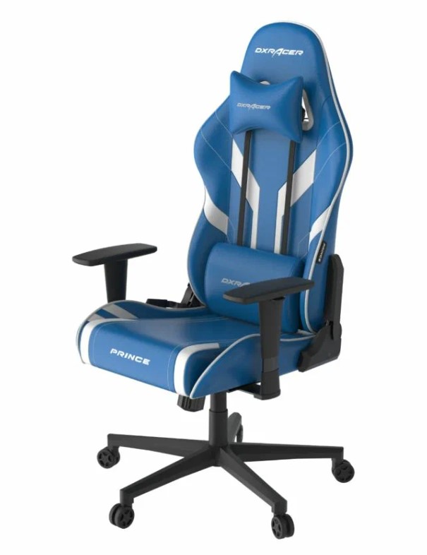 фото Игровое кресло dxracer peak сине-белое oh/p88/bw