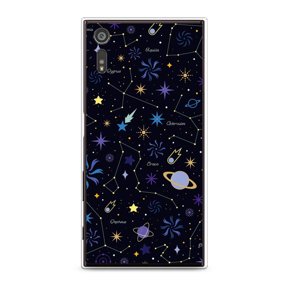 

Чехол для Sony Xperia XZ "Цветной космос", Желтый, 51450-2