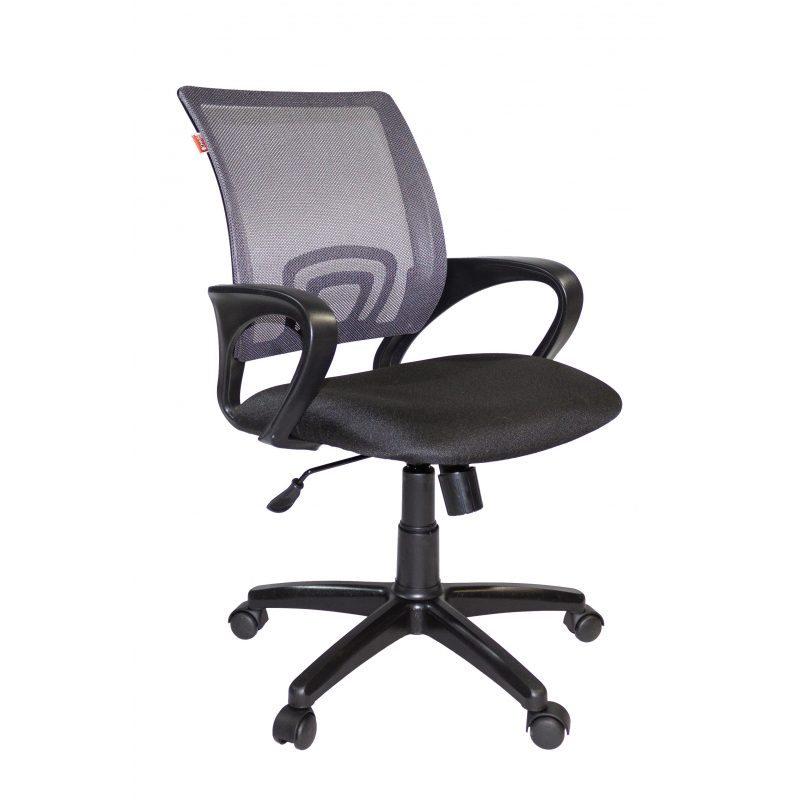 Easy Chair ткань черная сетка, серый, пластик
