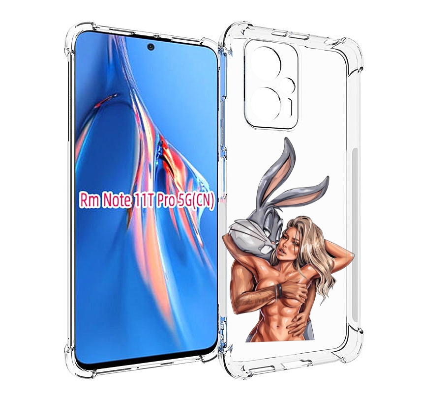 

Чехол MyPads красивая-девушка-с-бак-банни женский для Xiaomi Redmi Note 11T Pro / 11T P..., Прозрачный, Tocco