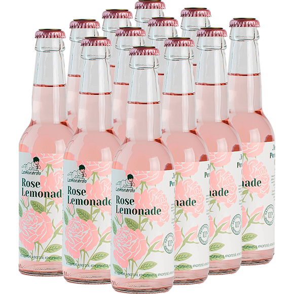 Натуральный розовый лимонад / Lemonardo Rose Lemonade, 330мл. 12шт