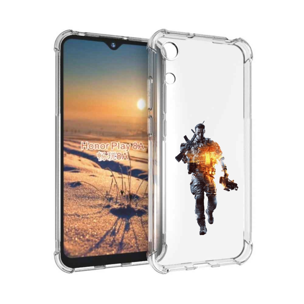 

Чехол бампер MyPads Battlefield-4 мужской для Honor 8A, Прозрачный, Tocco
