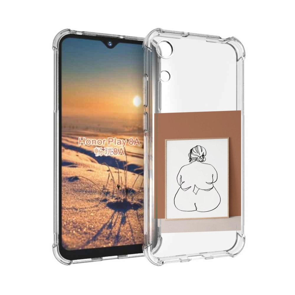 

Чехол бампер MyPads Body Positive Female Figure Line Art женский, Прозрачный, Tocco