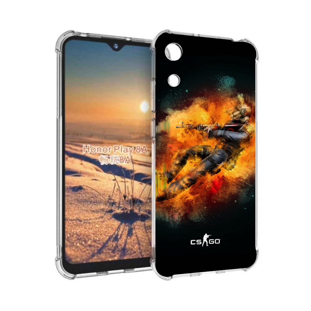 

Чехол бампер MyPads CS-go-Контр-террорист мужской для Honor 8A, Прозрачный, Tocco