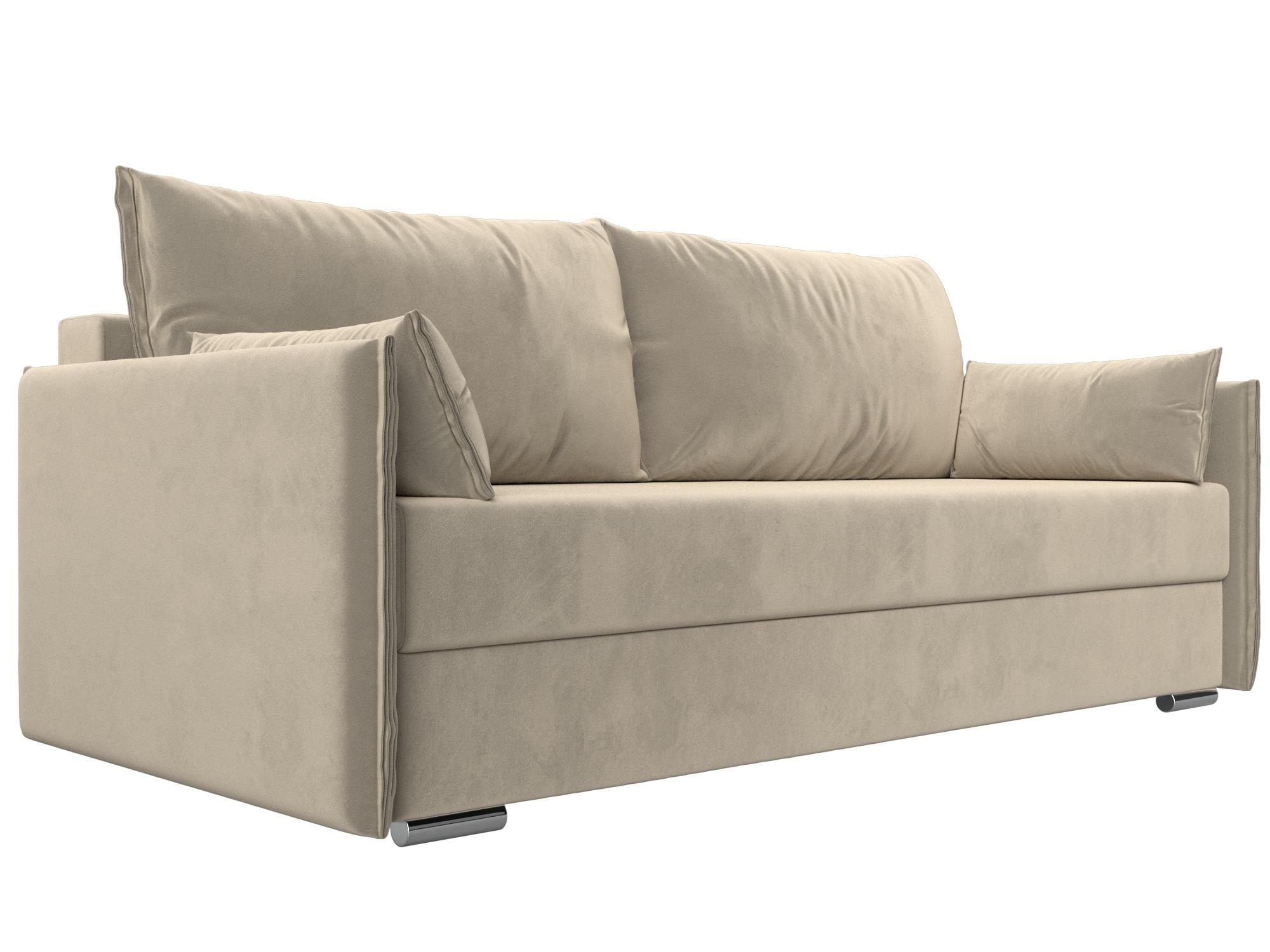 

Прямой диван Сайгон микровельвет бежевый, Прямой диван Сайгон