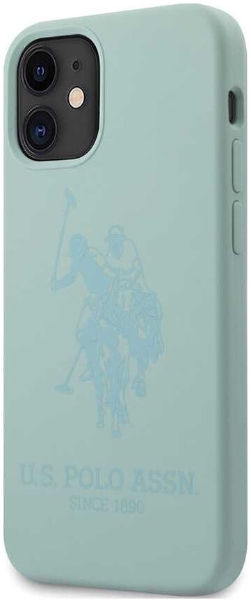 фото Чехол cg mobile u.s. polo assn. liquid silicone double horse hard iphone 12 mini мятный