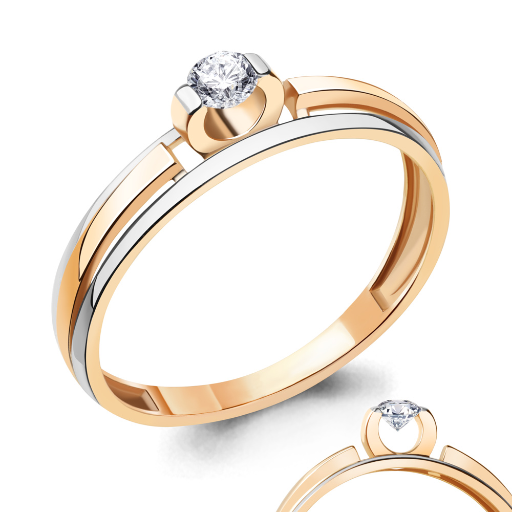 

Кольцо из красного золота с бриллиантом Aquamarine Aquamarine 964055к_585_кз р. 17,5, 964055к_585_кз