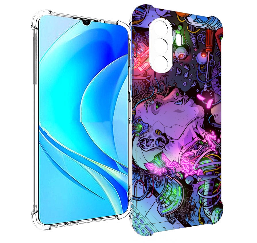 

Чехол MyPads голова робота мультик для Huawei Nova Y70 / Nova Y70 Plus (MGA-LX9N), Прозрачный, Tocco